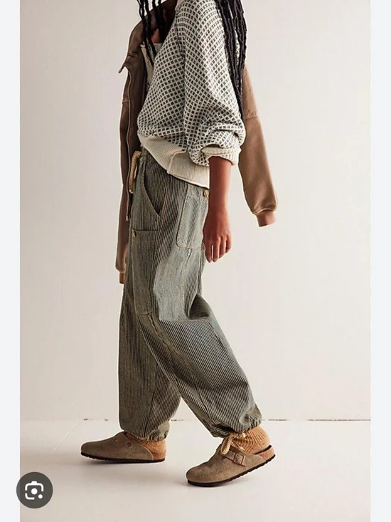 Free People Light Blue Drawstring Joggers - Picture 5 of 5